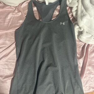 Under Armour Gray Fitted Sleeveless Tank Top
